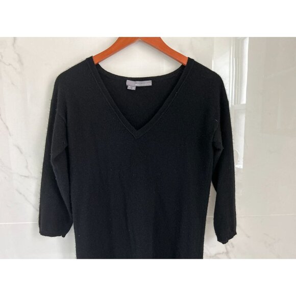 360 Cashmere Dress Black Gray Long Sleeve PulloverCrewneck Size Small - Picture 9 of 9